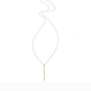 Gorjana Lariat Bar Gold Pendant Necklace